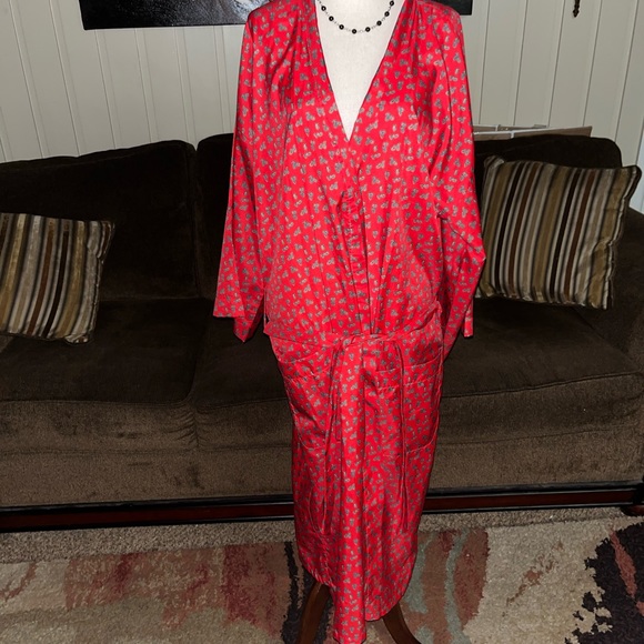 Pierre Cardin • Red • Size Small/ Medium • Women • Paisley Design • Robe - Picture 2 of 14